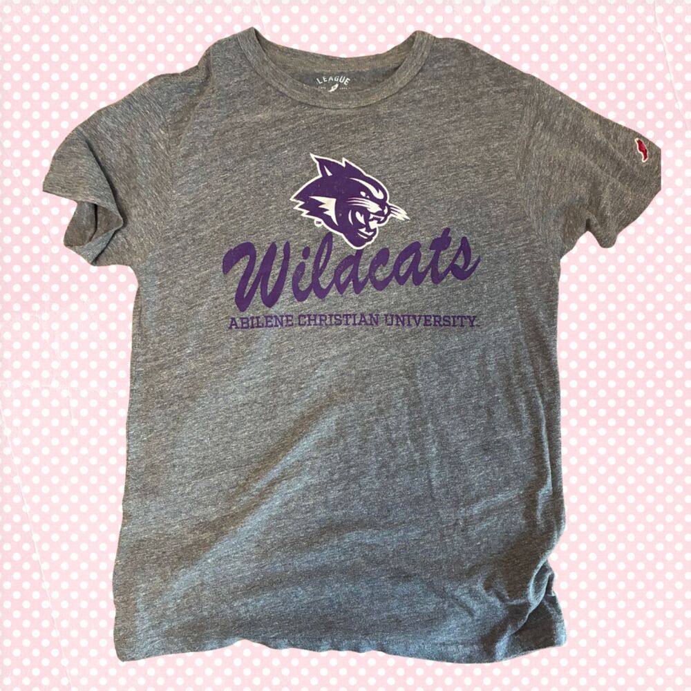 League Brand Abilene Christian University Grey T-Shirt Women's Medium